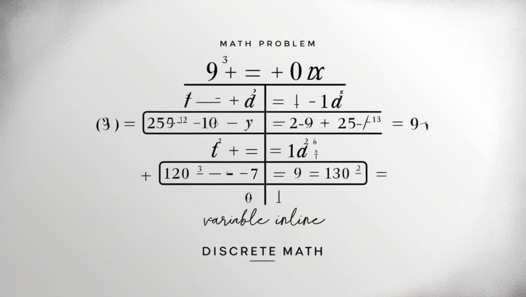 variable inline discrete math