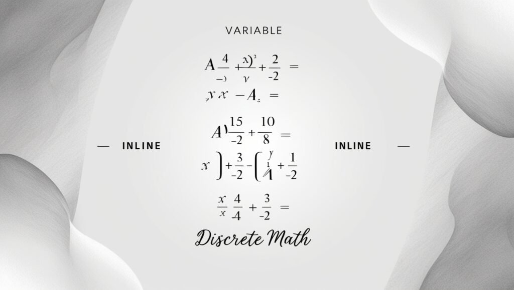 variable inline discrete math